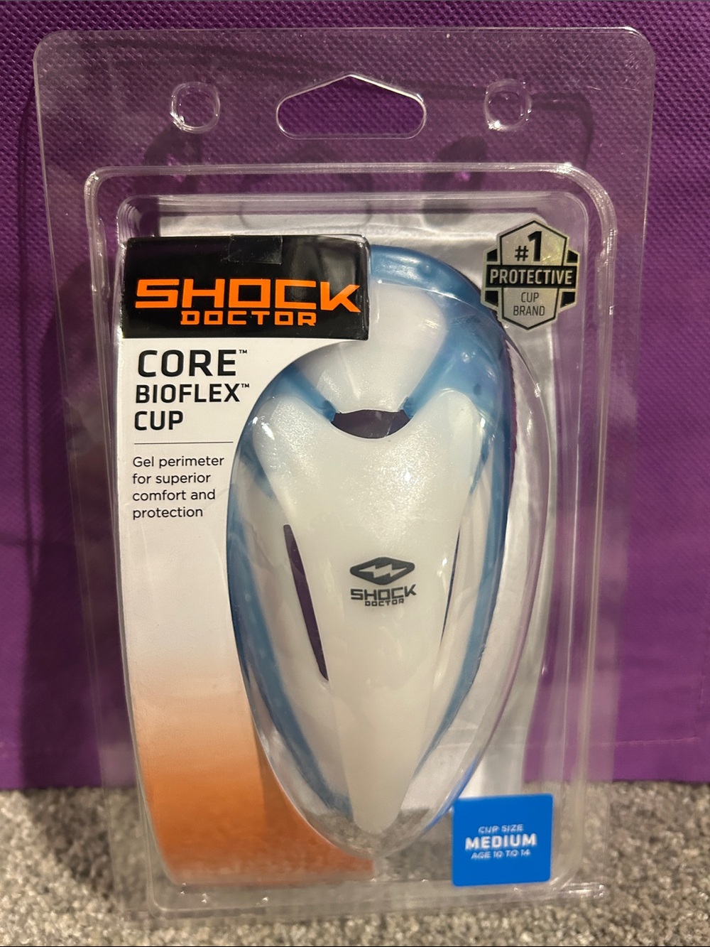Shock Doctor Core Bioflex Kids Athletic Protective Cup - Med.